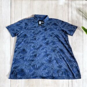 Travis Mathew Golf Polo Shirt Men’s 2XL Mountain Down Estate Blue NWT